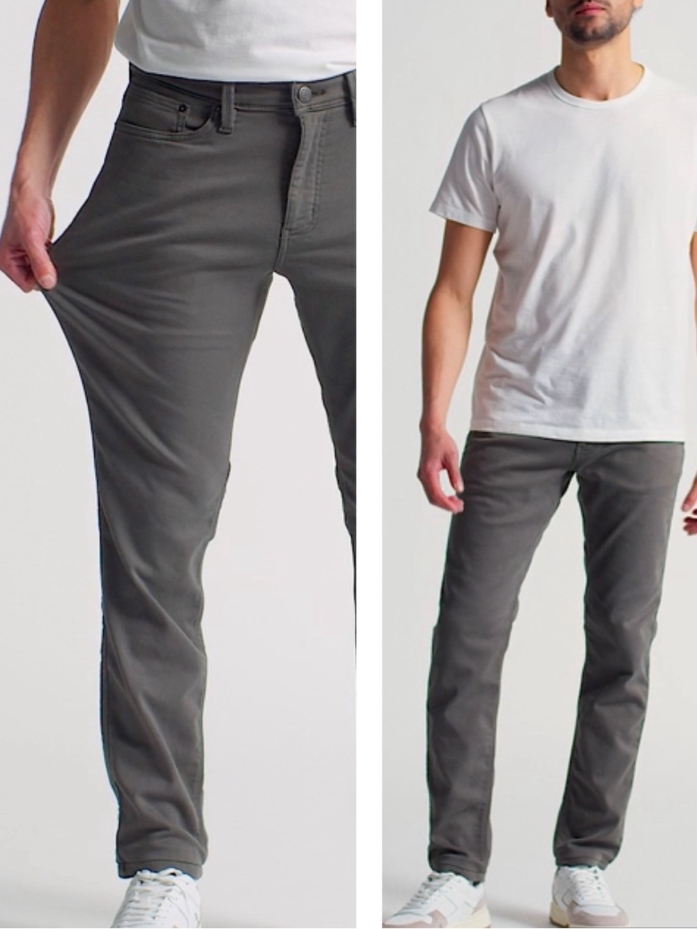 DU/ER Men Gray No Sweat Relaxed Stretch Taper Pants US34 Athleisure Classic